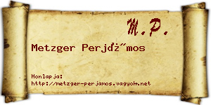 Metzger Perjámos névjegykártya